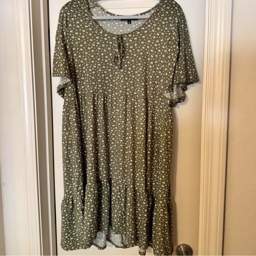 Green Floral Dress